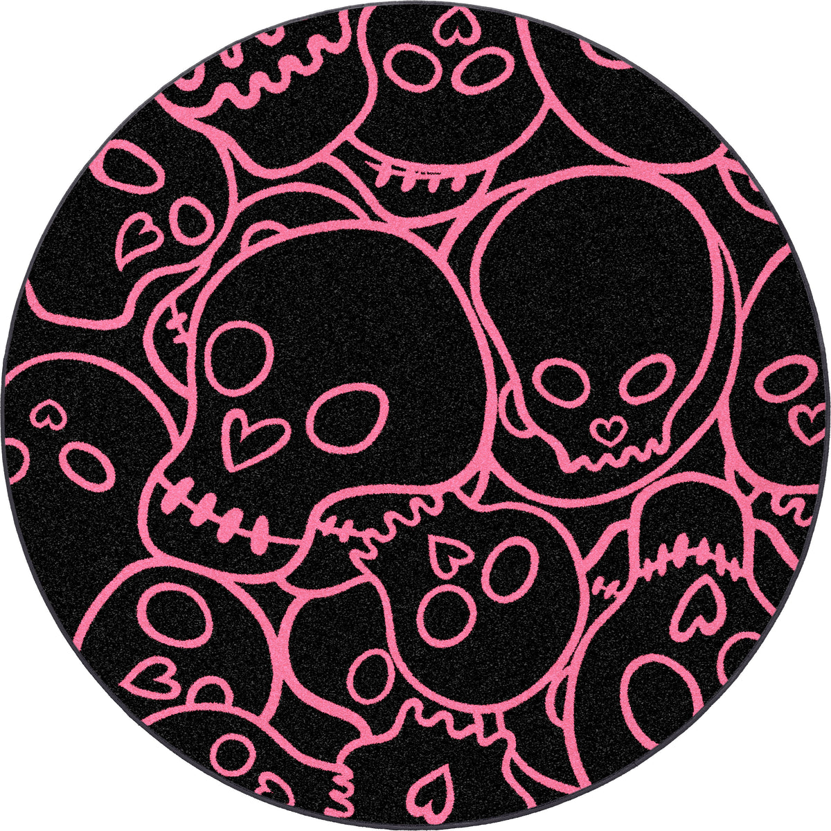Head Banger Rug – Pink – close up