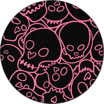 Head Banger Rug – Pink – close up