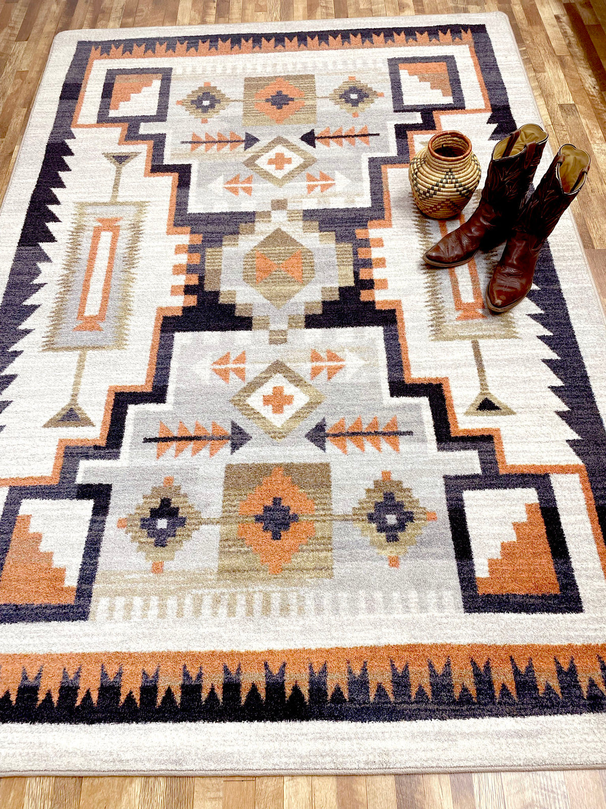 Head Winds Rug – Coral – detail view