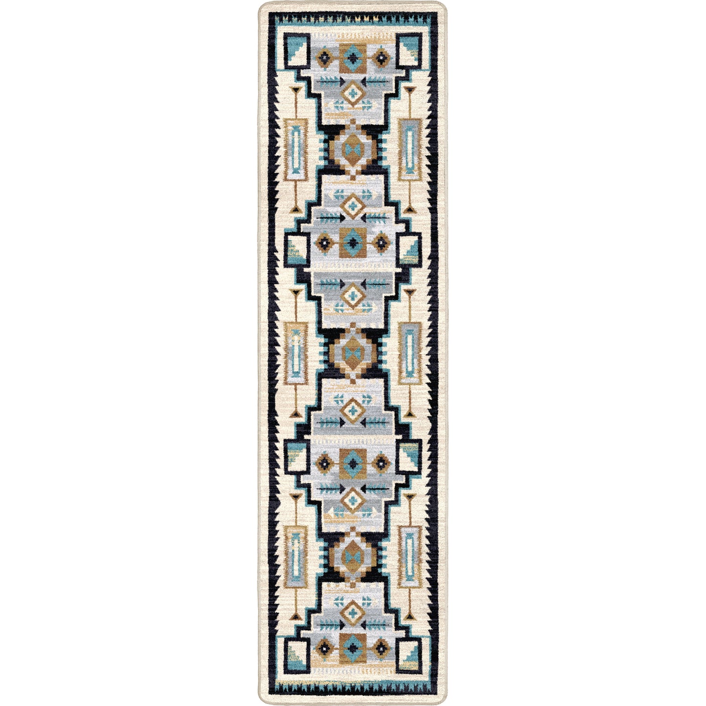 Head Winds Rug – Turquoise – close up