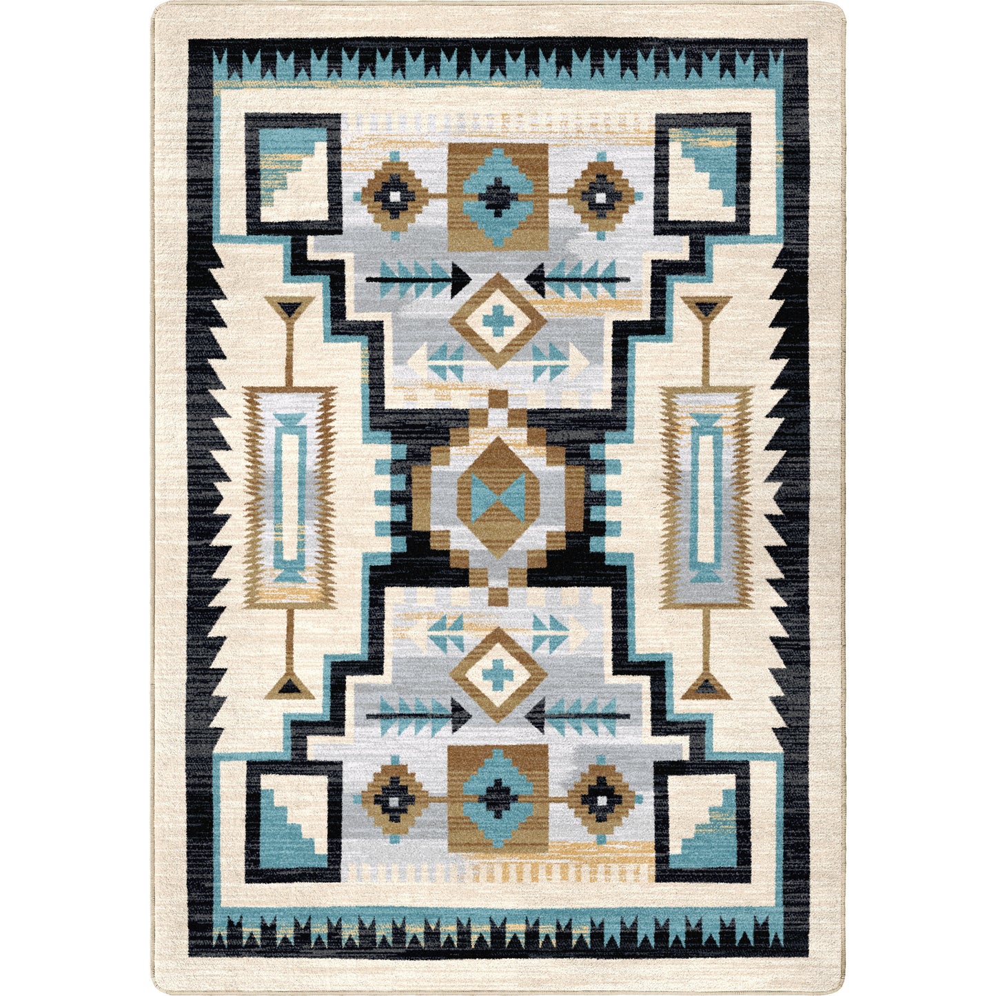Head Winds Rug – Turquoise – cabin lodge area rug