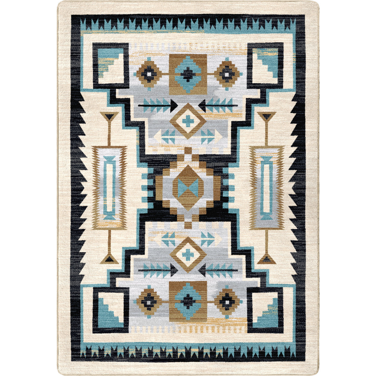 Head Winds Rug – Turquoise – cabin lodge area rug