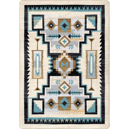 Head Winds Rug – Turquoise – cabin lodge area rug