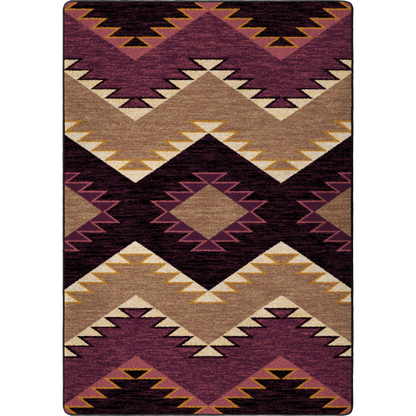 Plum Heritage Rug – Raspberry – cabin lodge area rug