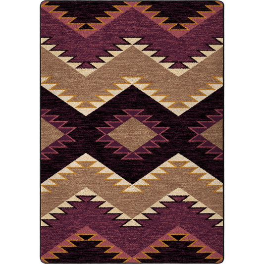 Plum Heritage Rug – Raspberry – cabin lodge area rug