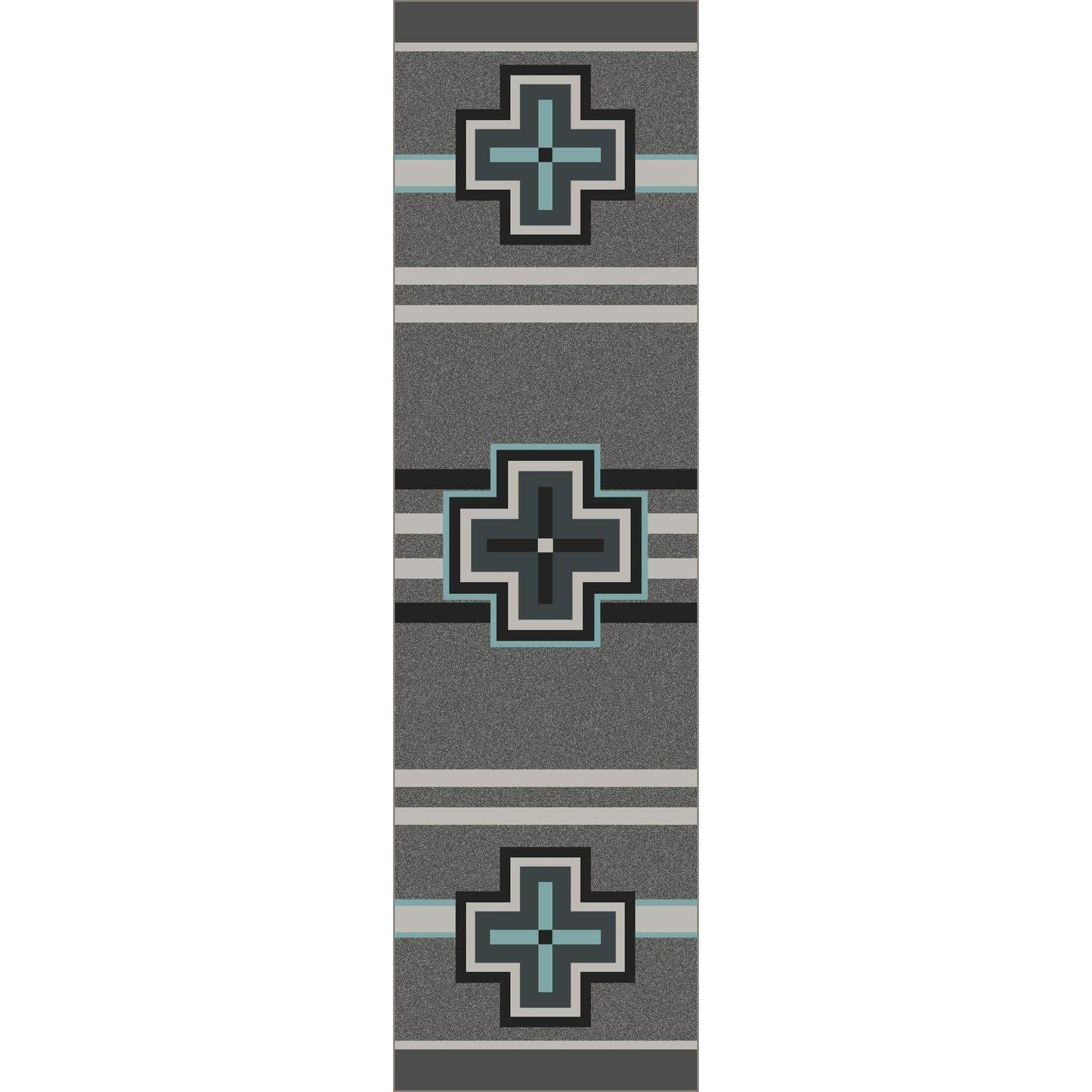 Hunter Rug – Flint Turquoise – detail view