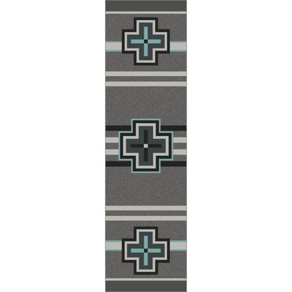 Hunter Rug – Flint Turquoise – detail view