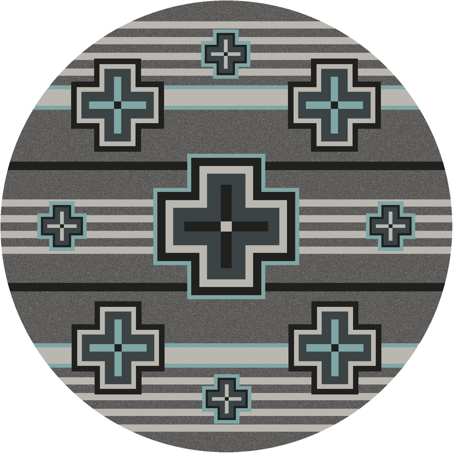 Hunter Rug – Flint Turquoise – room setting