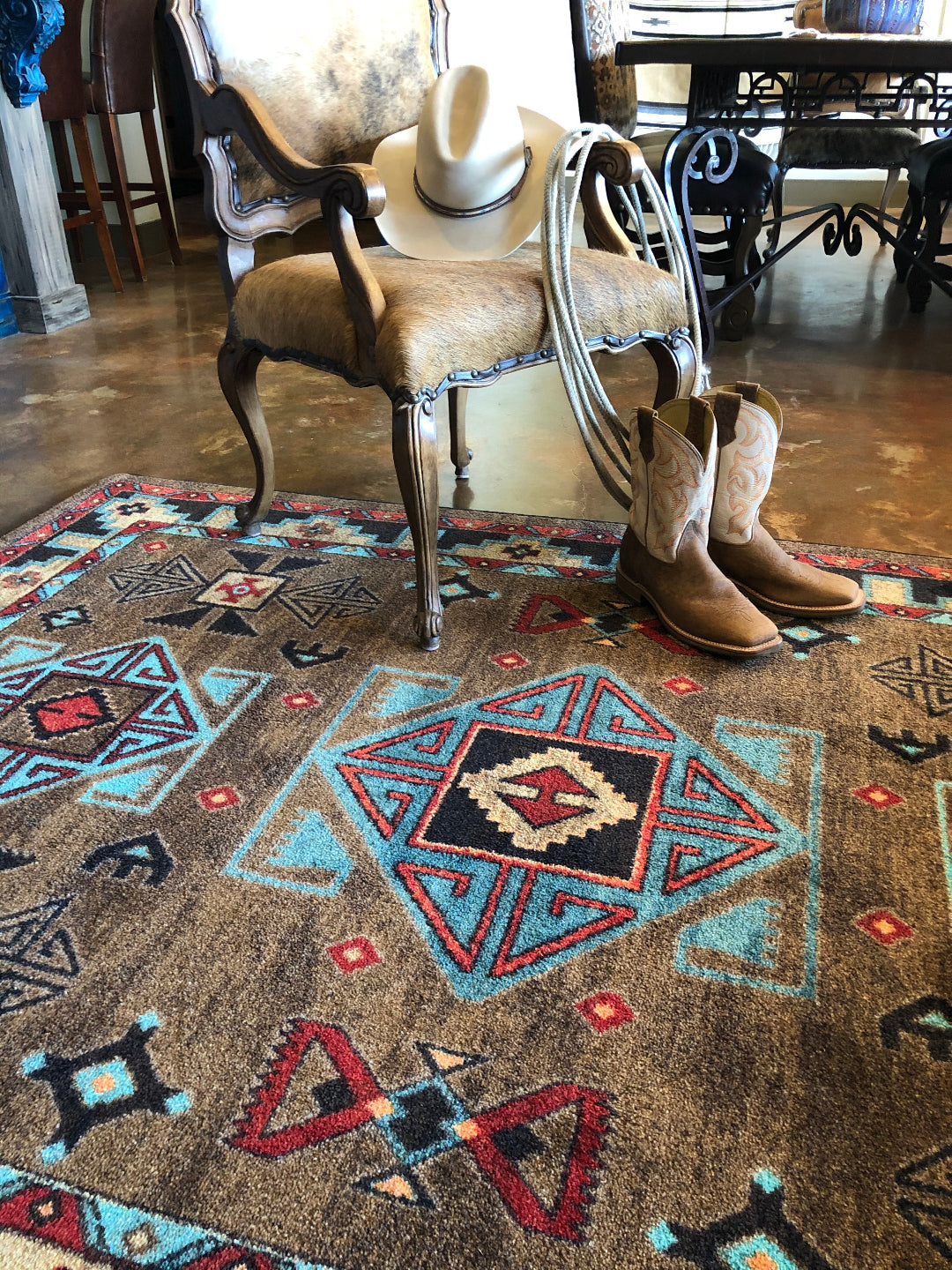 Desert Diamond Rug – Southwest – room setting