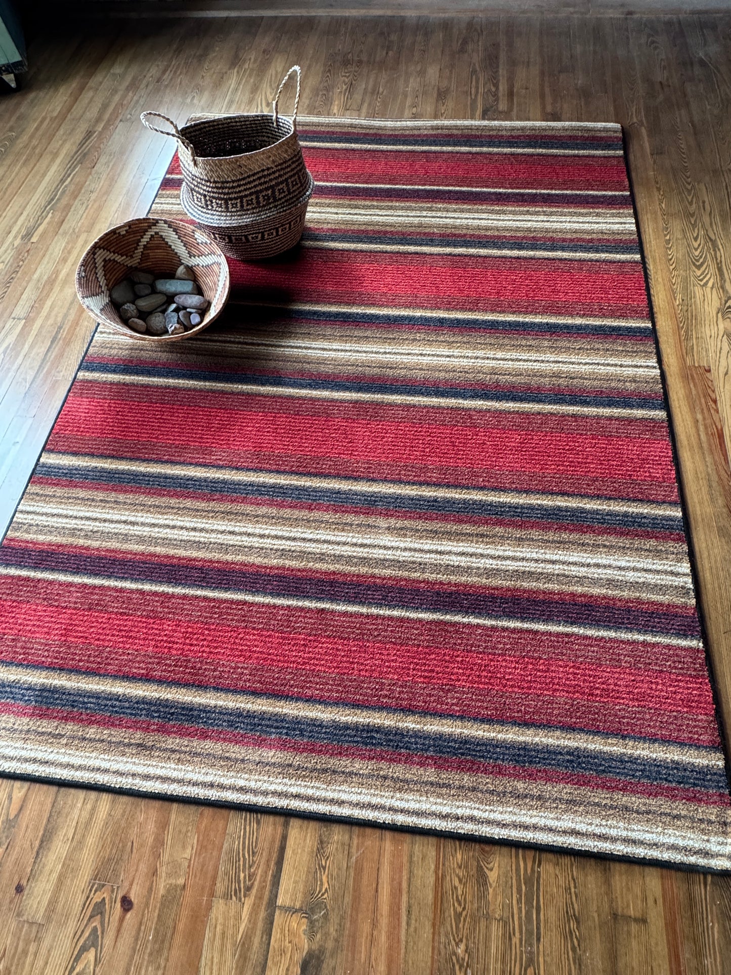 Santa Fe Stripe Rug – Multi – room setting