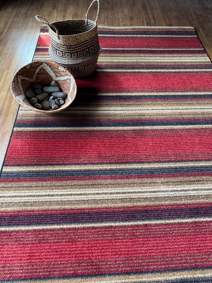 Santa Fe Stripe Rug – Multi – close up