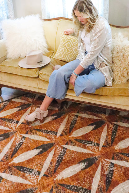 Plumage Rug – Sierra Gold Shadow – detail view