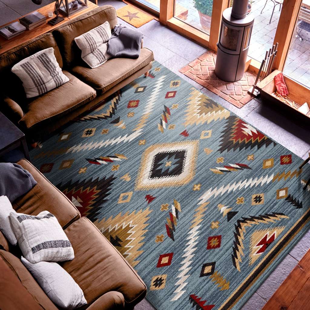 Interlaced Horizon Rug – Gray Stone – close up