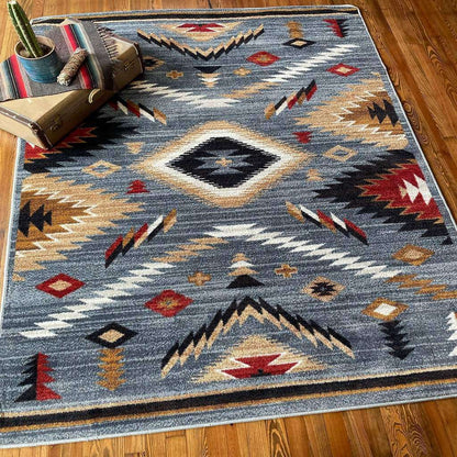 Interlaced Horizon Rug – Gray Stone – room setting