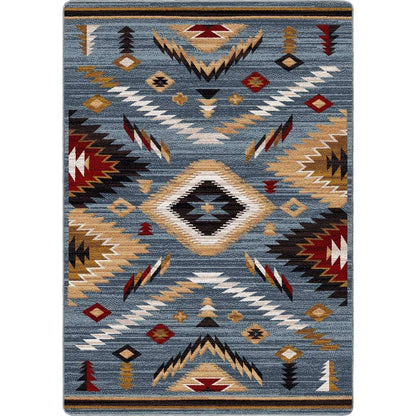 Interlaced Horizon Rug – Gray Stone – cabin lodge area rug