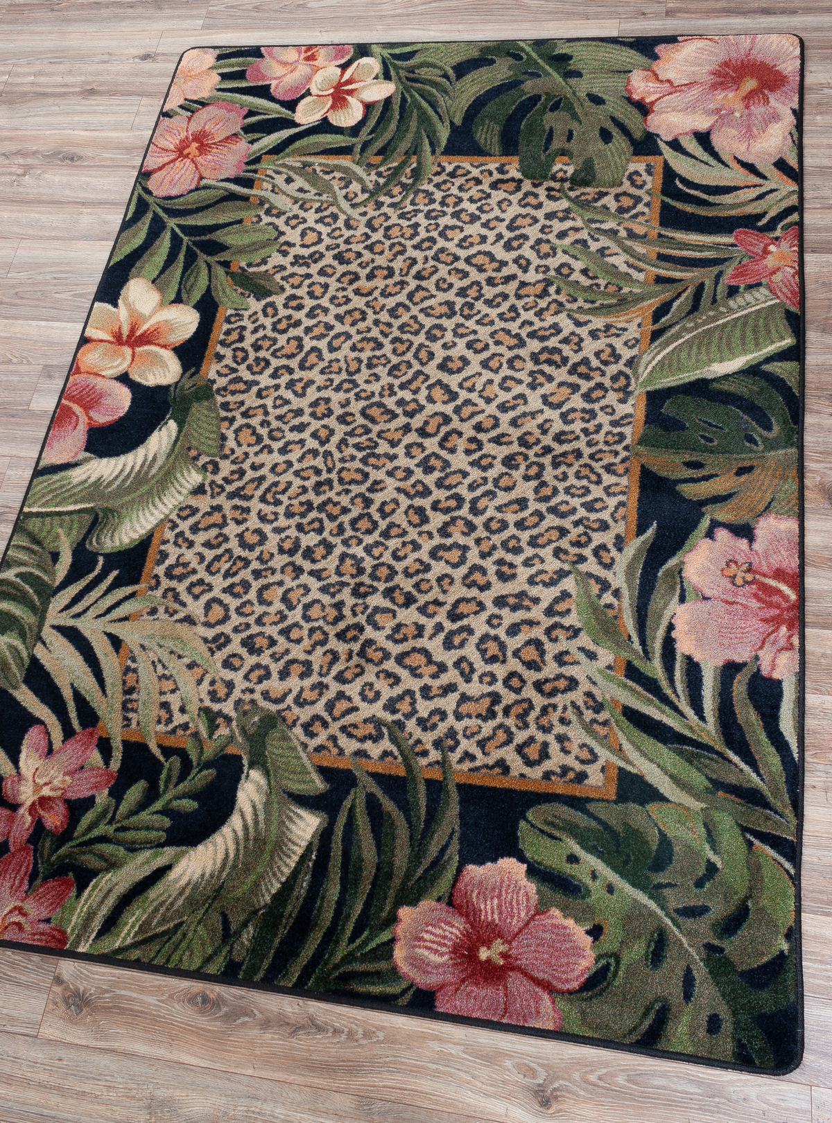 Island Fauna OKA Rug – Tropical – room setting