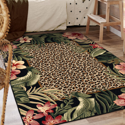 Island Fauna OKA Rug – Tropical – detail view