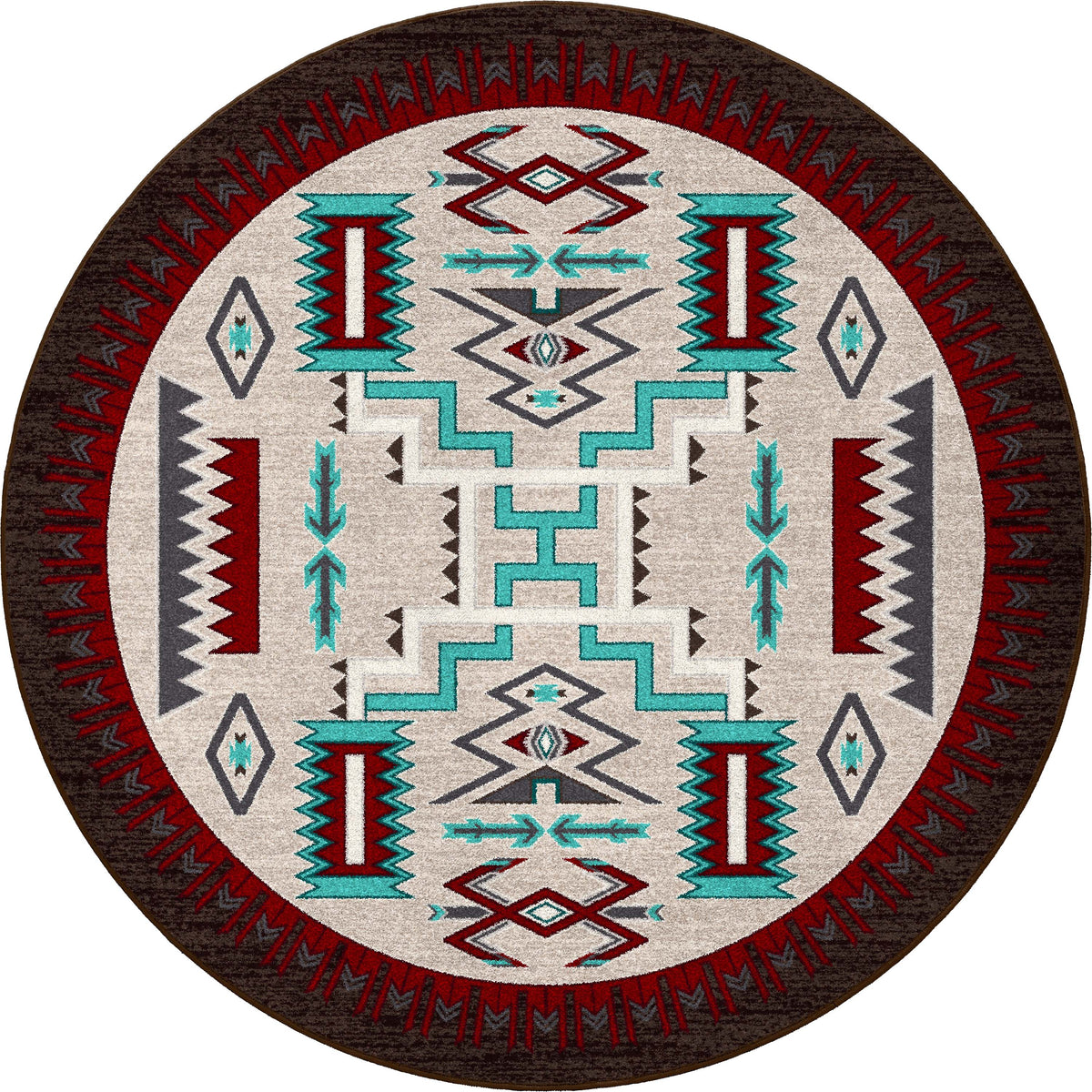 Prairie Wind Rug – Turquoise – close up