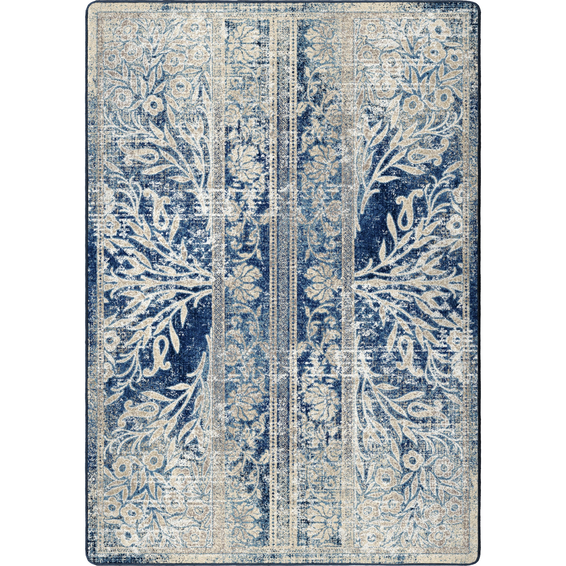 Delft Flowers Rug – Countryside – cabin lodge area rug