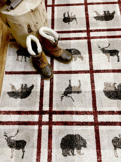 Rio Vista Rug – Red Stripe – room setting