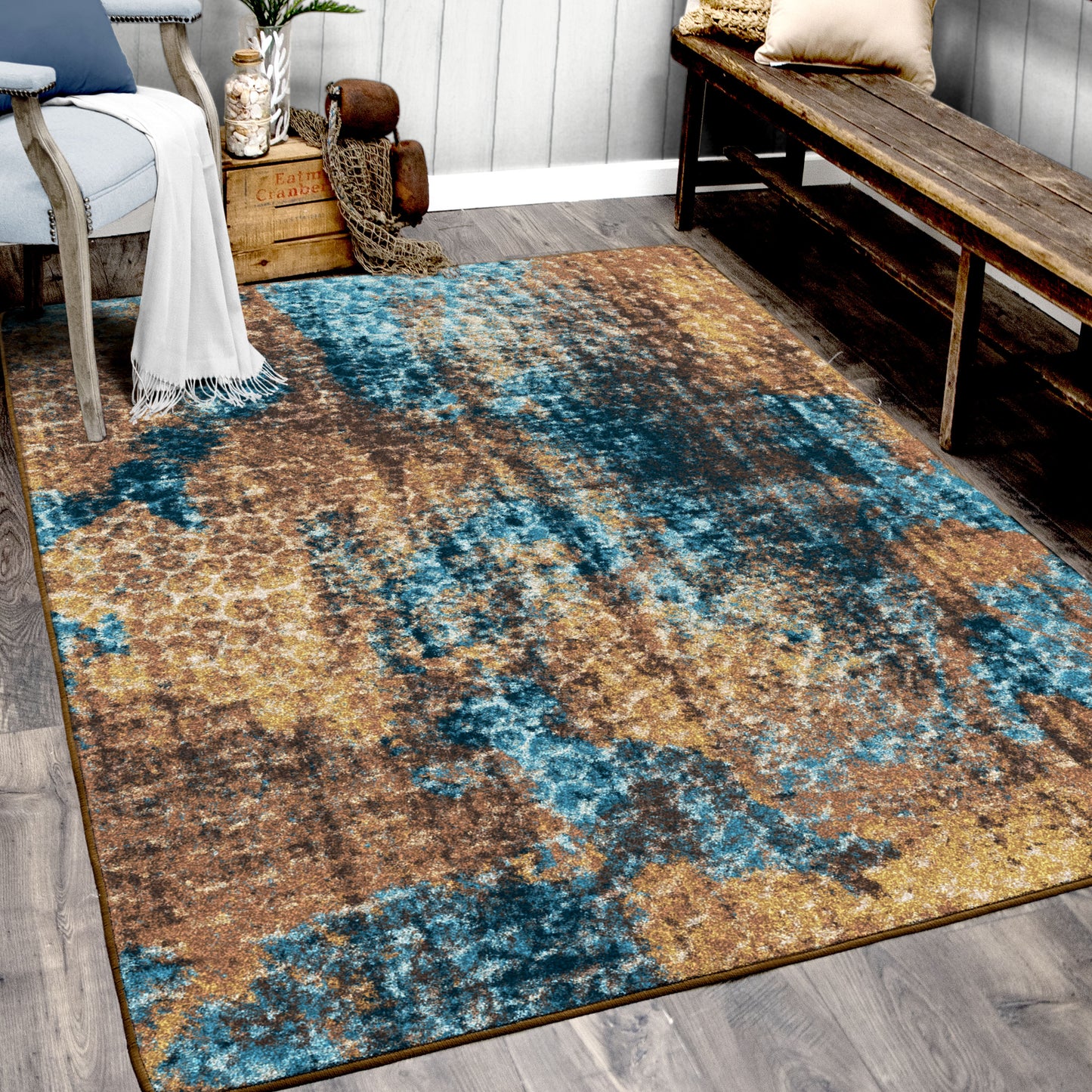 Mystic Rug – Turquoise Splash – detail view