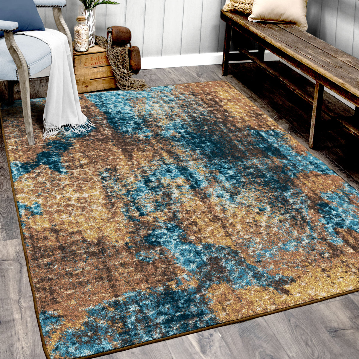 Mystic Rug – Turquoise Splash – detail view