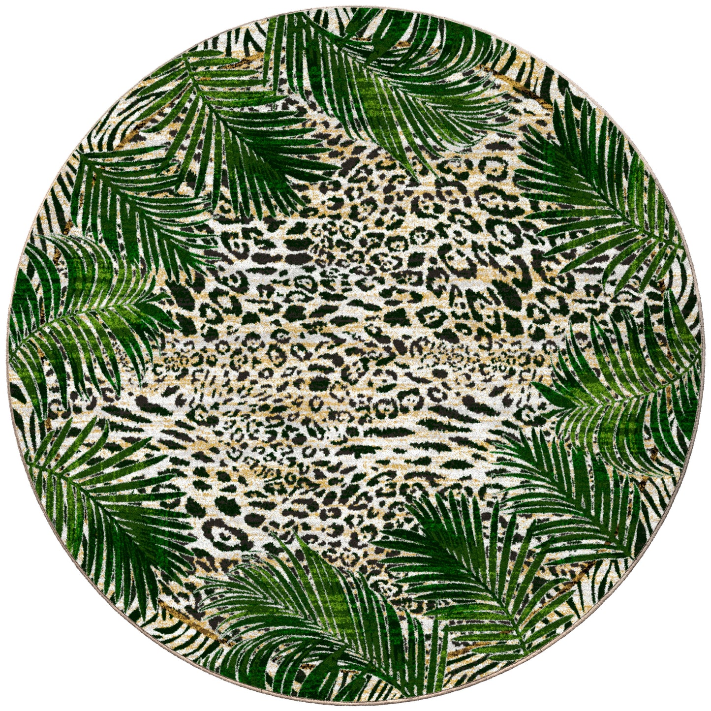 Jungle Border Rug – Natural – close up