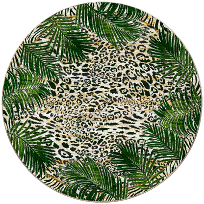 Jungle Border Rug – Natural – close up