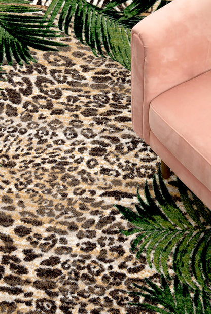 Jungle Border Rug – Natural – detail view