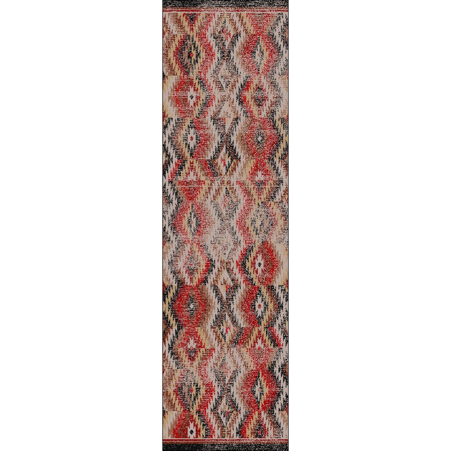 Just Praying Rug – Distressed Red – close up