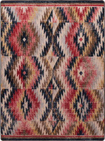 Just Praying Rug – Distressed Red – cabin lodge area rug