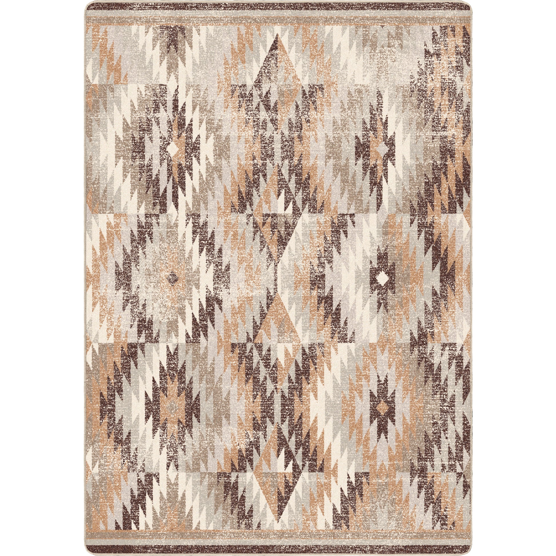 Just Praying Rug – Distressed Natural – cabin lodge area rug
