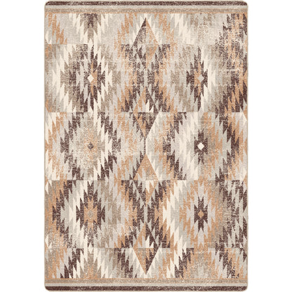 Just Praying Rug – Distressed Natural – cabin lodge area rug