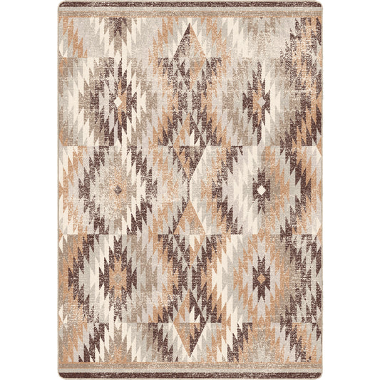 Just Praying Rug – Distressed Natural – cabin lodge area rug