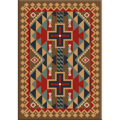 Keep It In The Tribe-CabinRugs Southwestern Rugs Wildlife Rugs Lodge Rugs Aztec RugsSouthwest Rugs