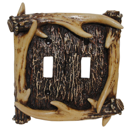 Antler Double Wall Switch Plate