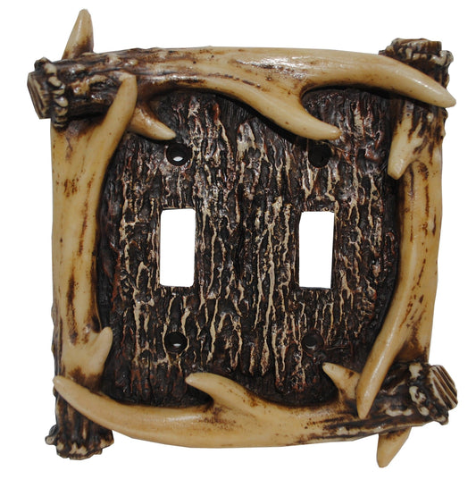 Antler Double Wall Switch Plate