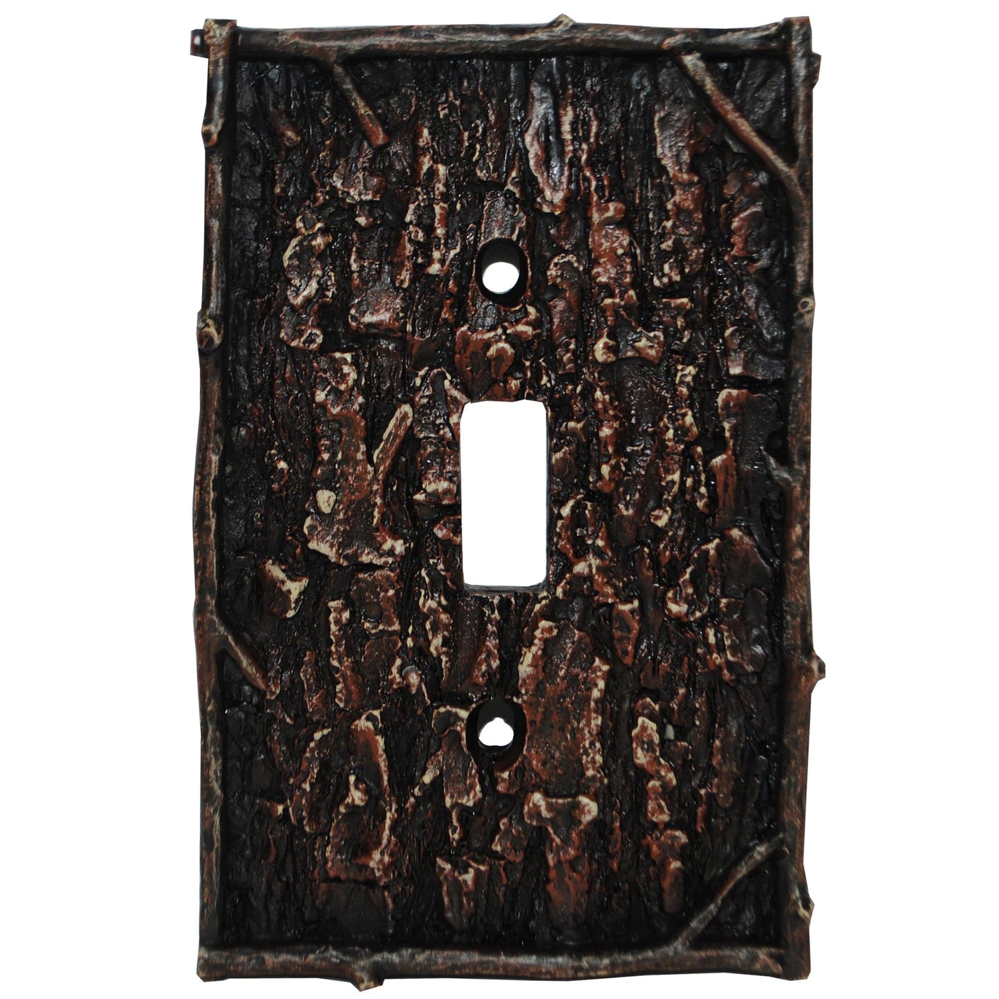 Pine Bark Single Wall Switch Plate