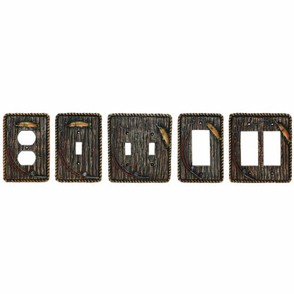 Rainbow Trout Double Rocker Wall Switch Plate