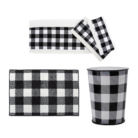 Camille Buffalo Check Bathroom Lifestyle Set, 5 Pc
