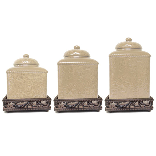 Savannah Canister & Base Set, 6 Pc