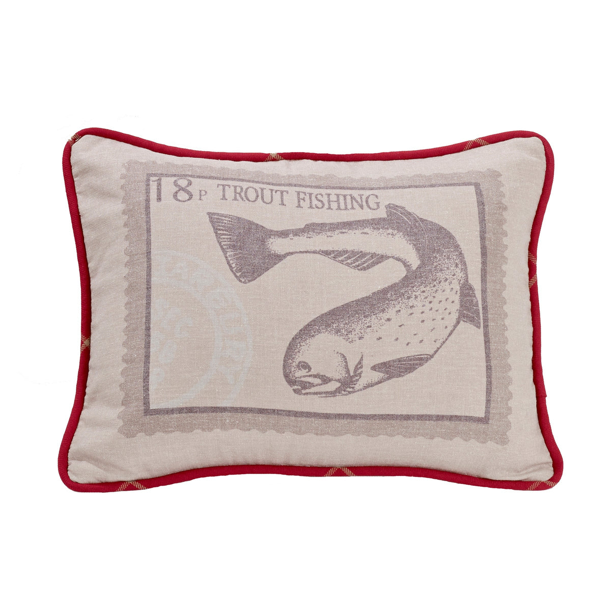 Printed Trout Pillow