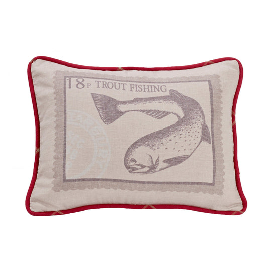 Printed Trout Pillow