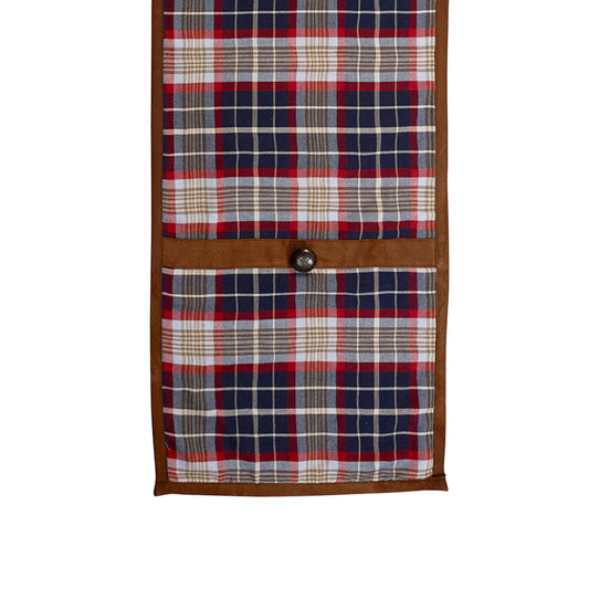 South Haven-Blue Plaid Suede Runner