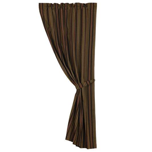 Wilderness Ridge Red & Chocolate Striped Curtain