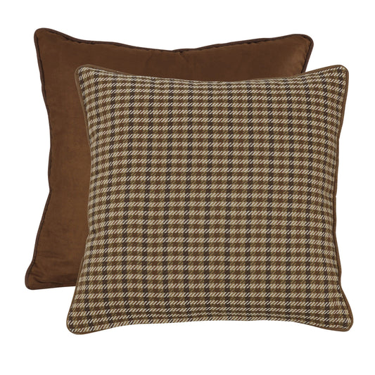 Clifton Houndstooth & Suede Reversible Euro Sham