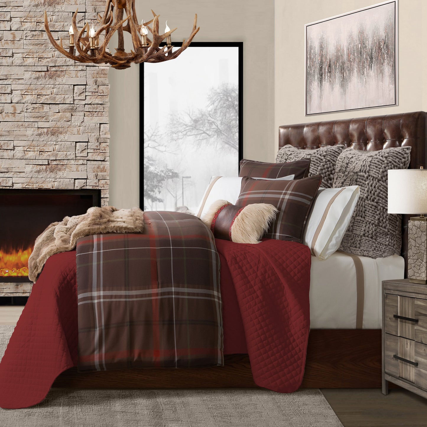 Jackson Plaid Duvet Cover Set, 3 Pc