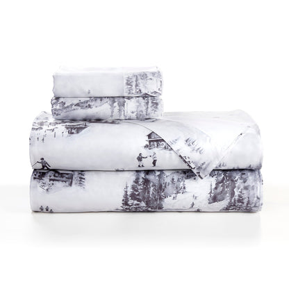 Ski Life Eucalyptus Sheet Set, 3 Pc