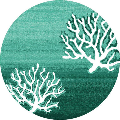 Lagoon Coral Rug – Aqua – room setting
