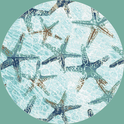 Lagoon Reef Rug – Aqua – room setting